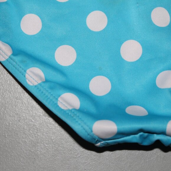 Blue & White 2 Pcs Justice Tankini Swimsuit Size 12 1/2 - Picture 10 of 11